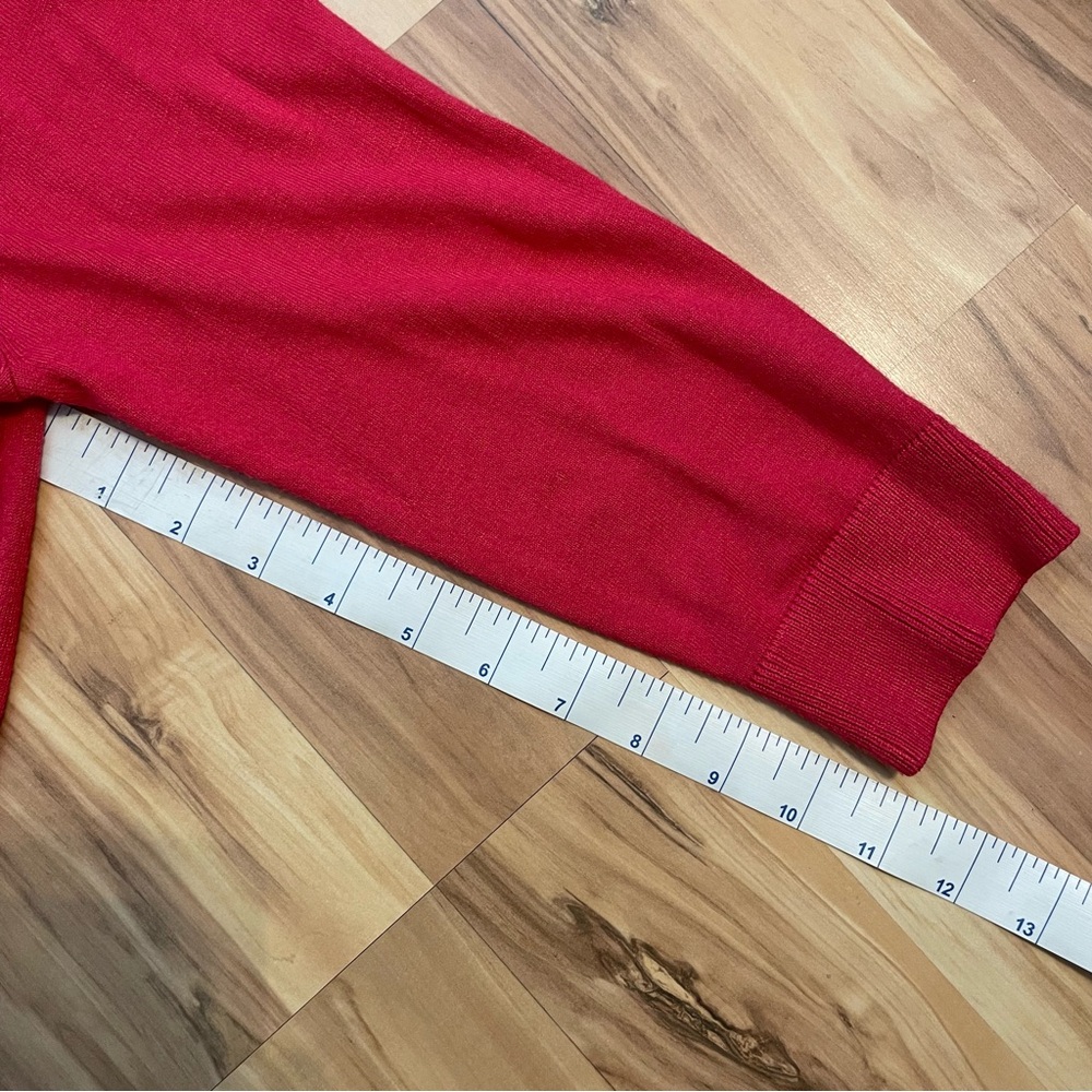 Raspberry colored button down cardigan - Picture 5 of 8